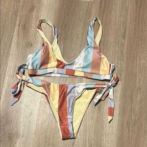 SHEIN Colorful Striped Bikini Set